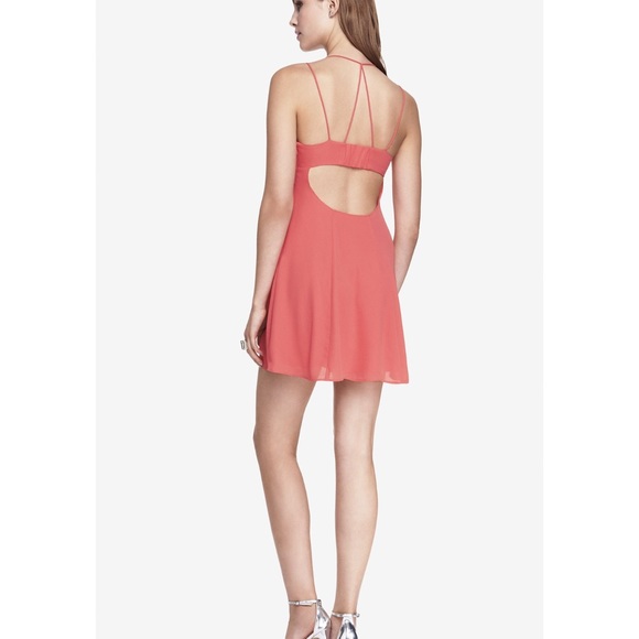 EXPRESS Babydoll Dress in Coral - Picture 8 of 8